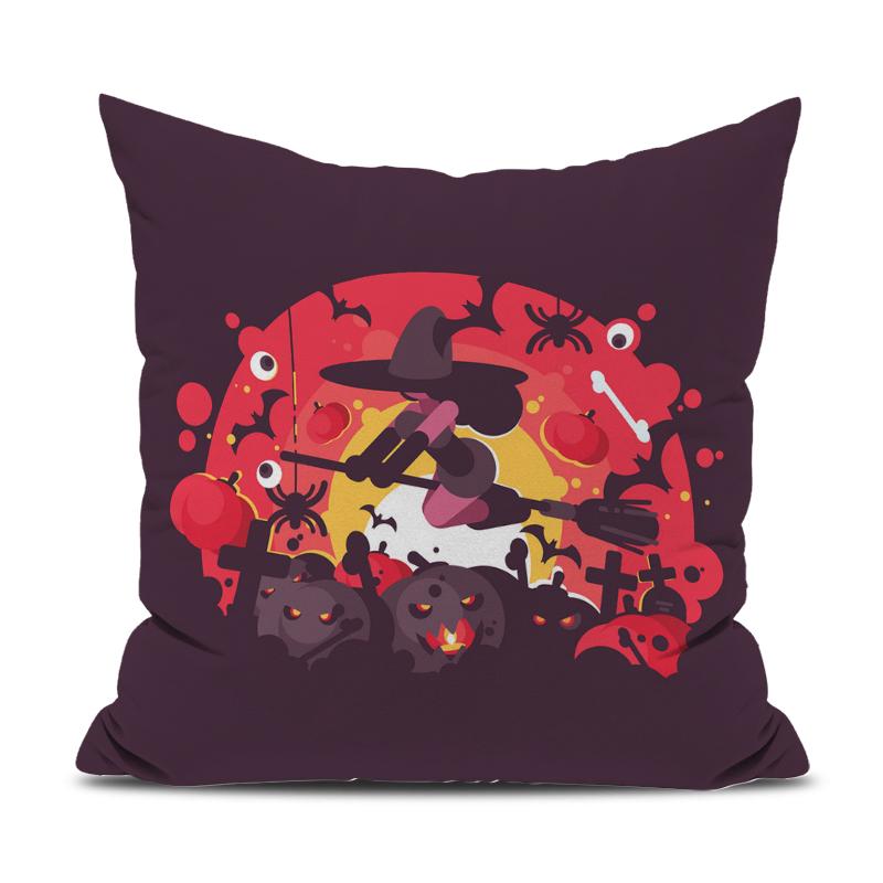 

Хэллоуин тема ужас тыква принт узор наволочка дома гостиная диван украшения квадратный пледы наволочка 40X40CM