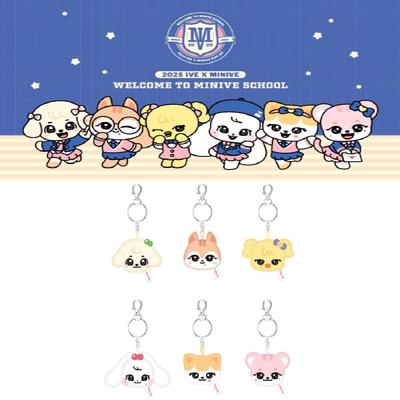 2025 IVE X MINIVE POP-UP Welcome To MINIVE School Mini Face Key Ring