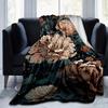1pc Peony Printing Lightweight Flannel Blanket, Comfortable and Warm Blanket, for Camping Sofa Bed and Couch Office, Gift