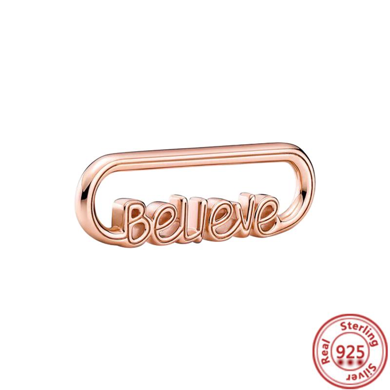 Me Ring S925 Sterling Silber Perle Runder Verbinder Charm Doppelarmreif Passend für Original Me Gliederkette Armband Schmuck