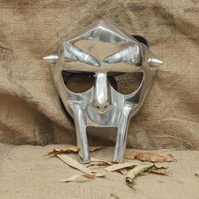 MF DOOM Mask Gladiator Helmet Face  Metal Finish Hip-Hop Cosplay Collectible