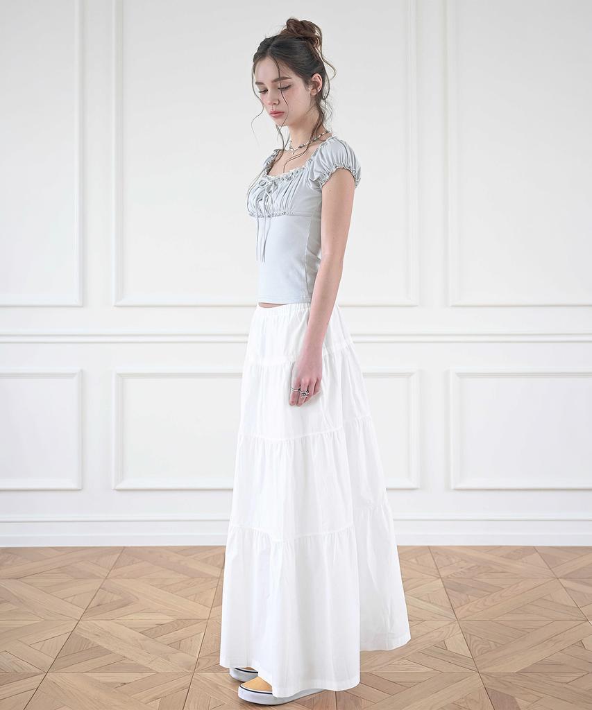 Cool Kitten Ocean Tiered Volume Maxi Skirt 2 Colors