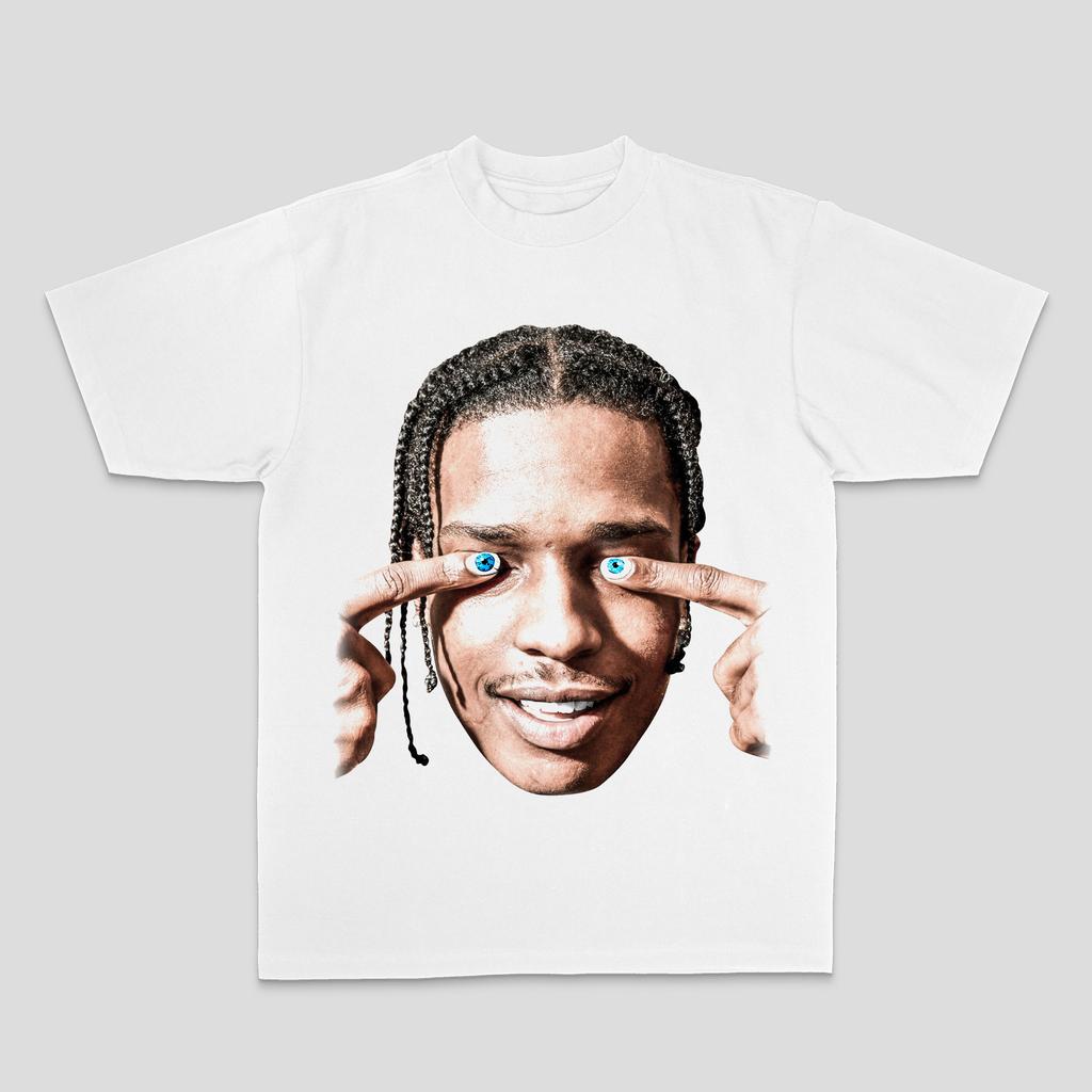 ASAP Hip Hop Rap Rap Americký Streetový Potisk Volné Prodyšné Tričko s Kulatým Výstřihem Léto Nové Pánské a Dámské Streetwear