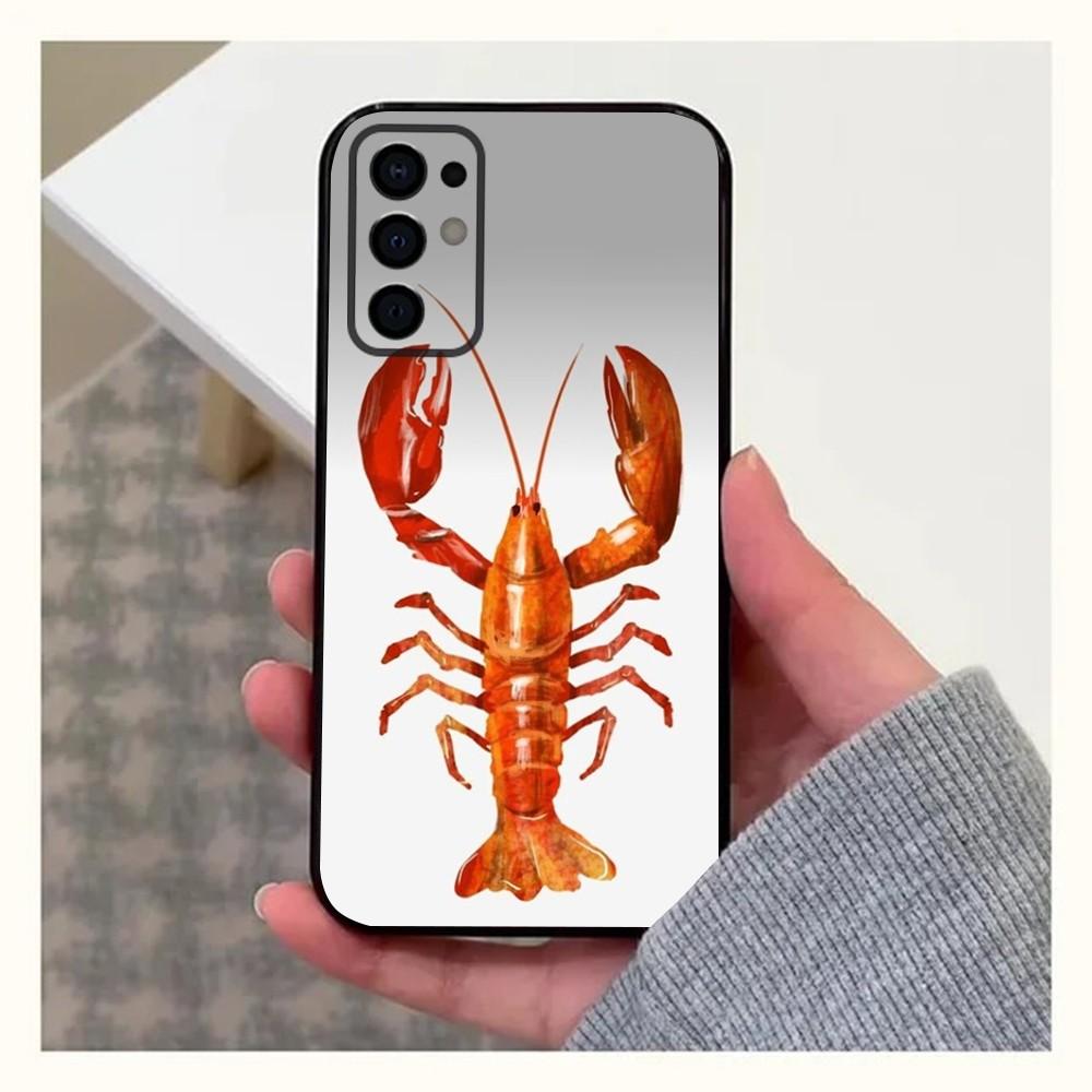 Animal Lobster Phone Case For Samsung S24,S21,S22,S23,S30,Ultra,S20,Plus,Fe,Lite,Note,10,9,5G Black Soft Cover Samsung S20lite5G