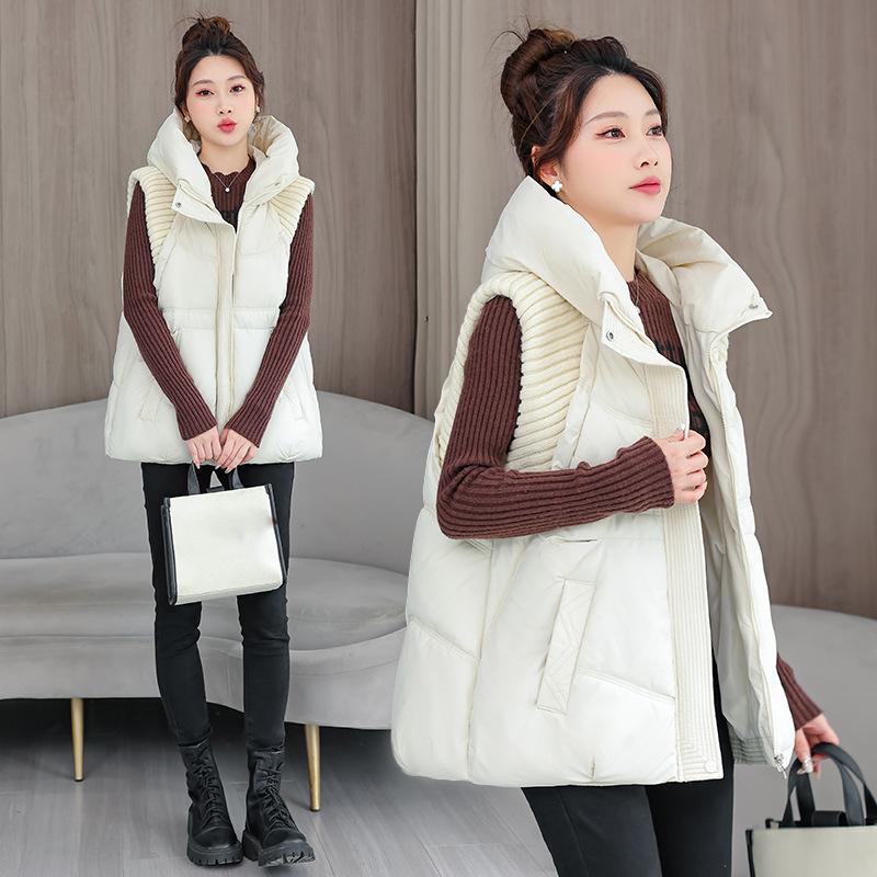 

Жилет Женский Куртка Пуховик Парка Ветрозащитный Легкий С Капюшоном Теплый Жилет Женский Пух Белой Утки Пуховик Без Рукавов XL