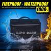 Double Zipper Battery Safe Guard Pouch Waterproof Battery Storage Box  Fireproof Protection