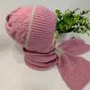 Knitted Snow Hat Integrated Ear Protection Windproof Cap Scarf Neck Warmer Cross Cycling Balaclavas Hat Soft Thicken Outdoor Cap
