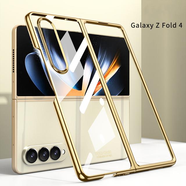 

Оригинальный прозрачный чехол Hd для Samsung Galaxy Z Fold 4, пленочный чехол Phantom, полный противоударный жесткий пластиковый чехол Galaxy Z Fold 4 золотой