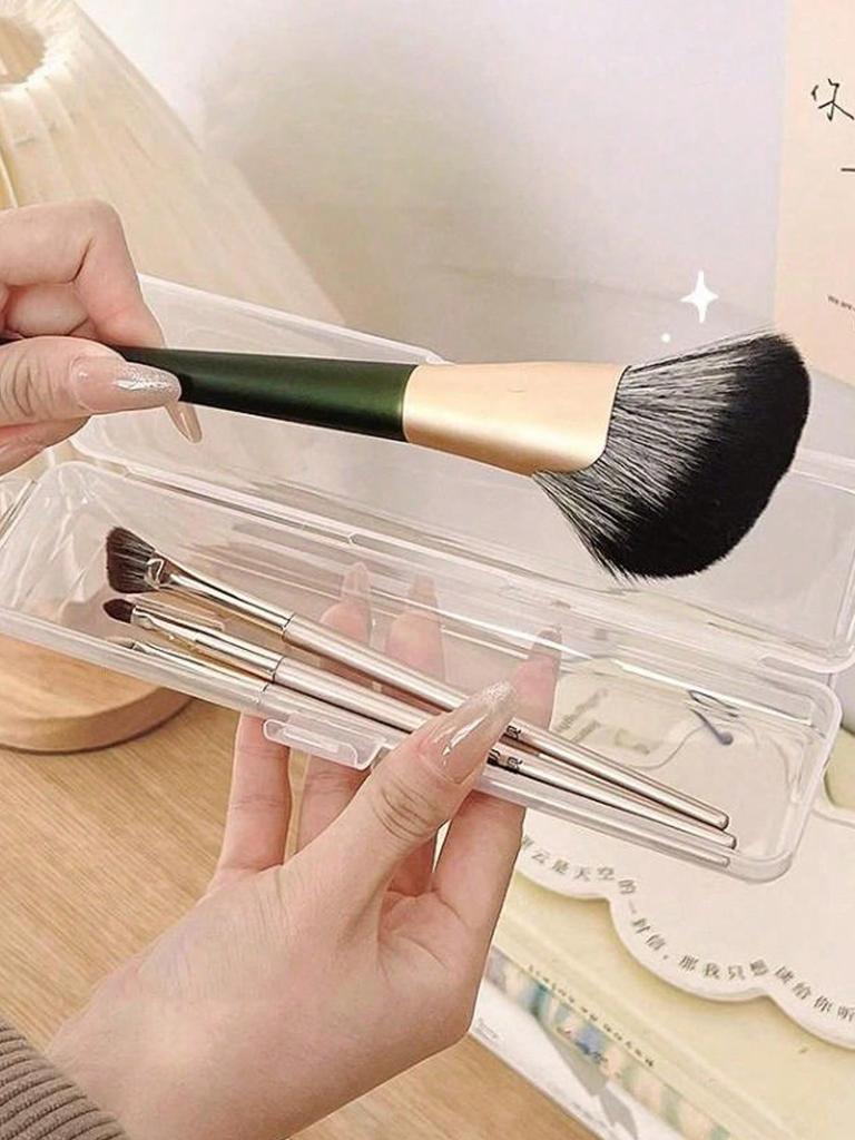 Small Transparent Round/Rectangular Storage Box - Portable Makeup Pad And Makeup Remover Storage Box, Sealed Travel Design