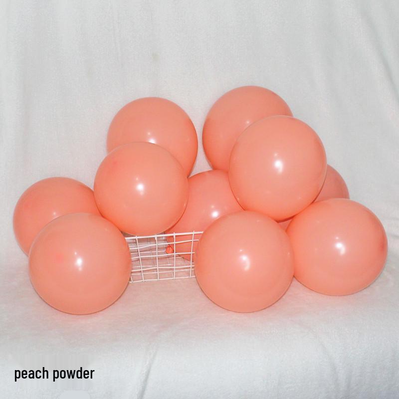 10" Thickened Light Pink Macaron Round Latex Balloons for Birthday Decoration