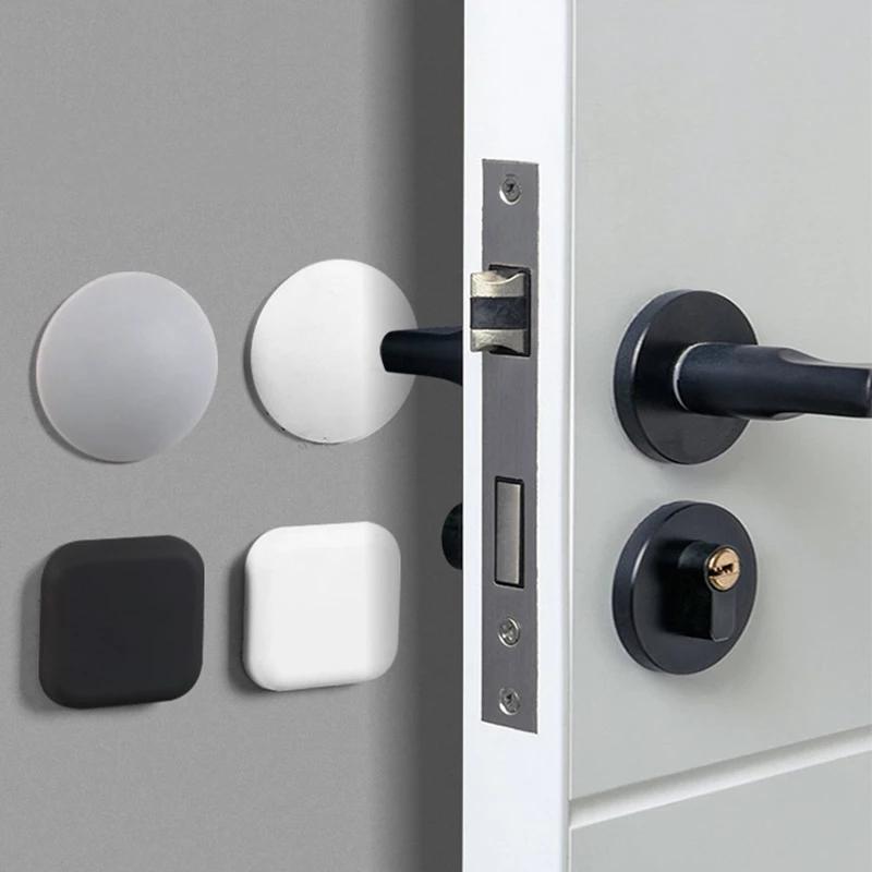 1pcs Door Stopper Silicone Handle Bumpers Self Adhesive Protection Porte Pad Mute Sticker Round Square Wall Protector Pad