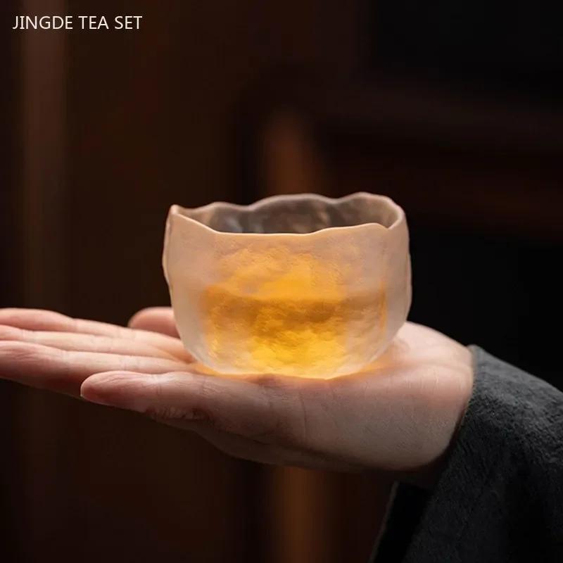 1 Pz Tazza da Tè in Vetro Giapponese Portatile Personale Tazza Singola Accessori Set da Tè Tazza da Tè Loto Personalizzata Articoli per la Casa