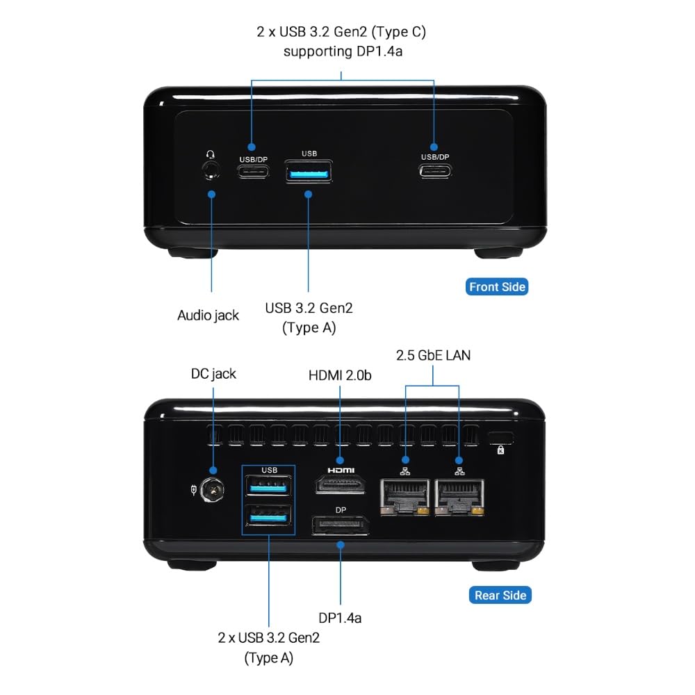 ASRock NUC VESA Mountable Intel 12th Core DDR4 PC BOX-1240P i5-1240P Space-Saving