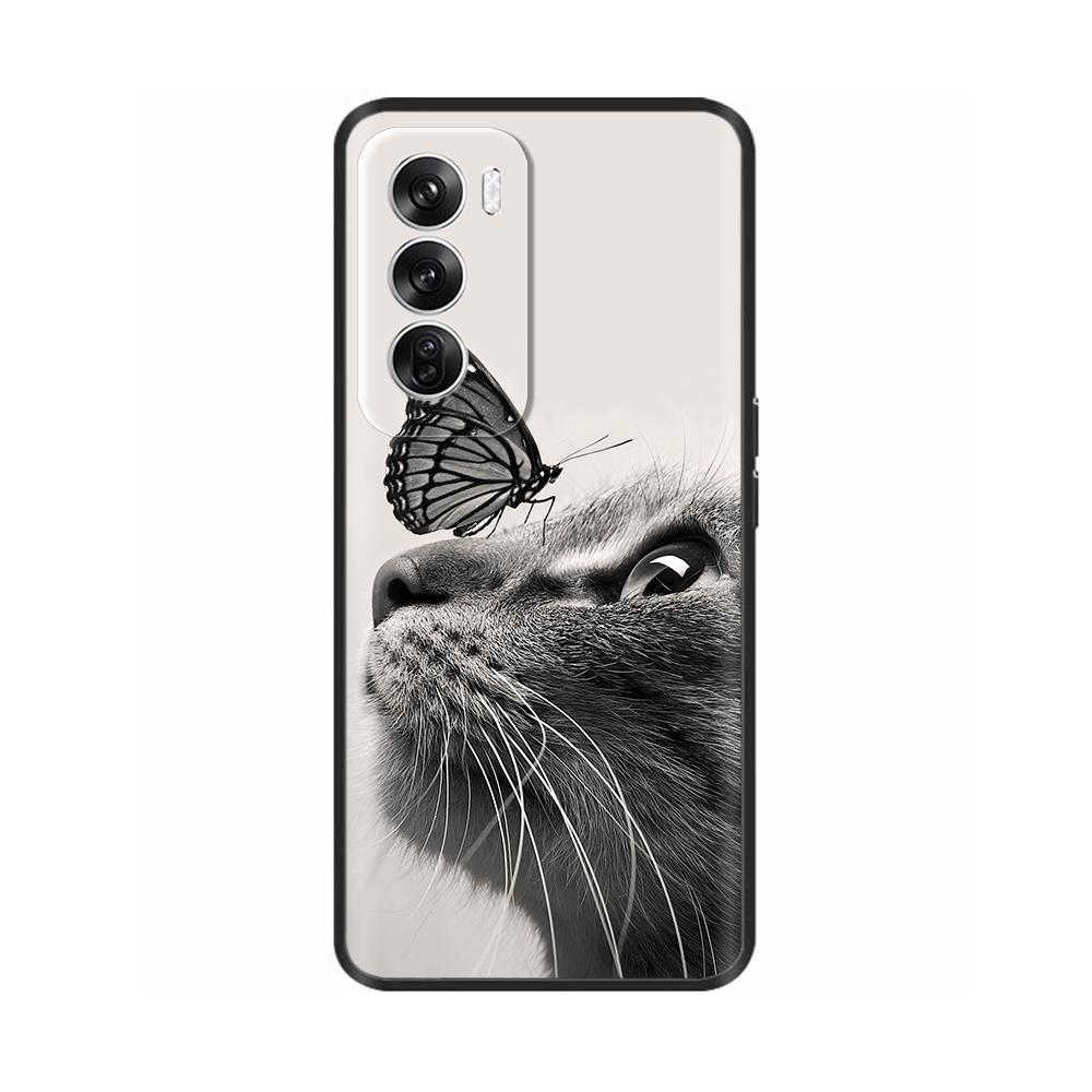 For OPPO Reno 12 5G Case Flower Painted Soft TPU Silicone Case Cover for Oppo Reno12 Pro Protective Shells On Reno 12Pro Capa
