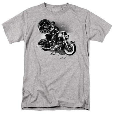 Elvis Presley Presley Motors Mens T Shirt Athletic Heather Officially Licensed