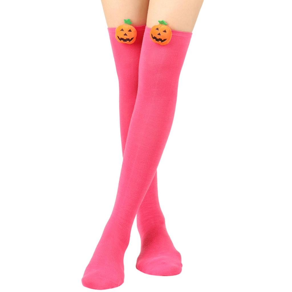 Women's Halloween Devil Over-the-Knee Cosplay Socks: European and American Striped Long Socks