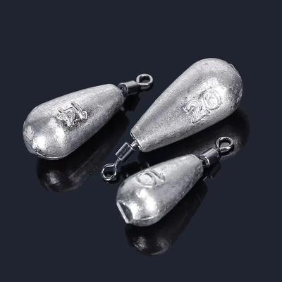 Fishing Sinker Weight Kit Bass Casting Split Shot Sinker Bullet Worm Weight Egg Sinker Water Drop Shaped Weight Tackle