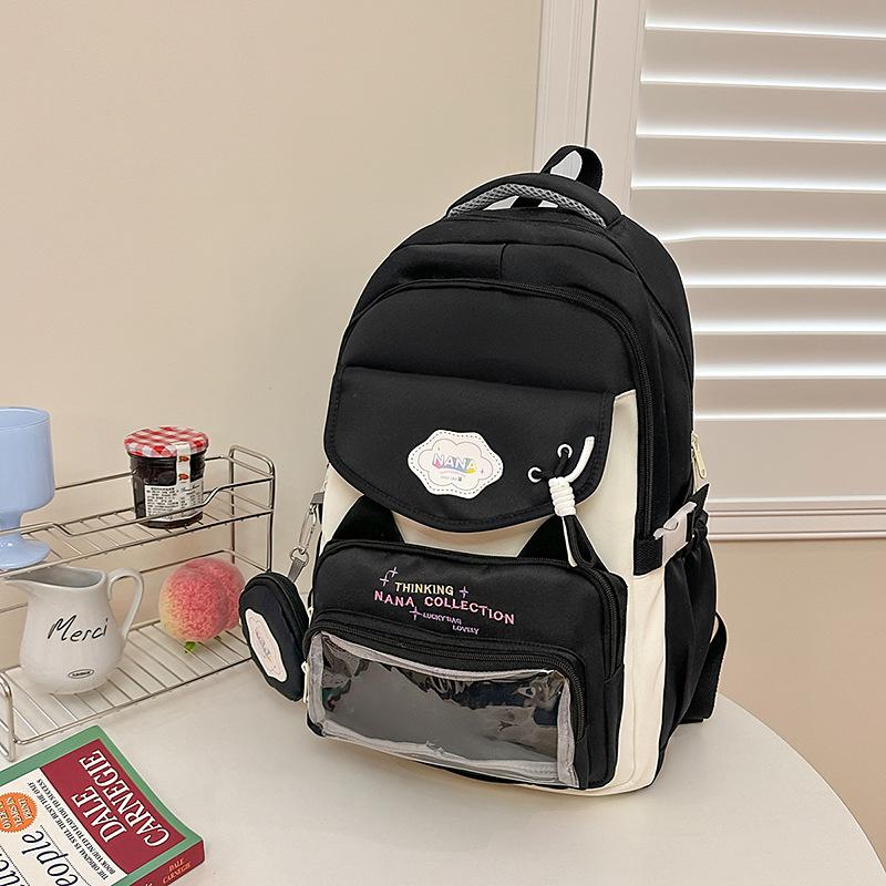 Schoolbag Dopamine Transparent Pain Bag Backpack 1011 New Large Capacity Backpack Cute Middle School Student School Bag Female
