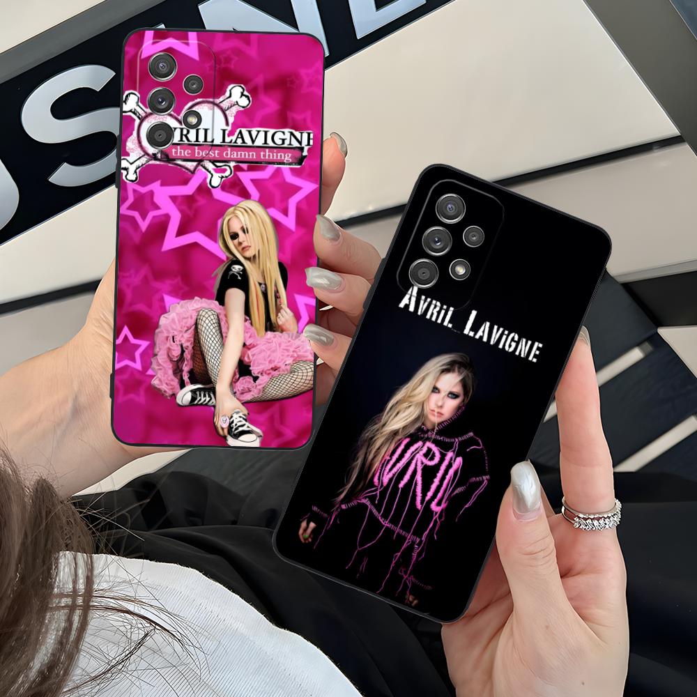 Avril Lavigne Matte TPU Mobile Phone Case for Samsung Galaxy M55 54 42 35 34 33 32 23 22 15 14 13 12 F55 5G Colorful Cover