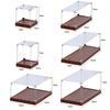 Transparent Acrylic Acrylic Display Case Stackable Design Wooden Bottom Model Display Case No-glue Assembly Display Box