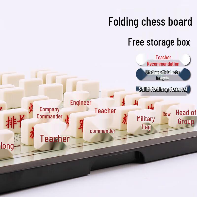 Portable Foldable Large Army Chess Board Game Set