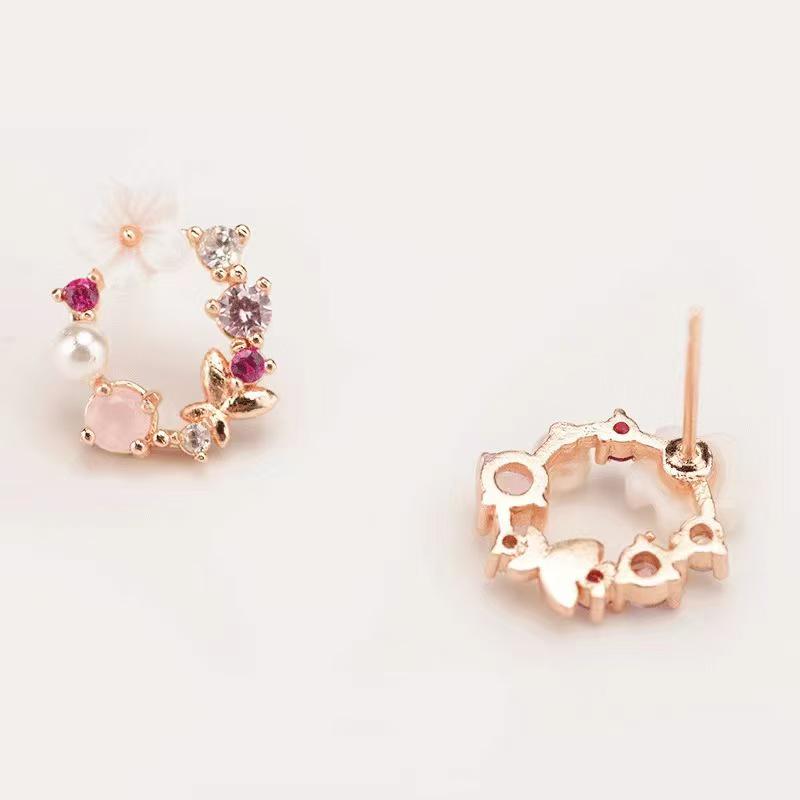 Modische High-End Light Luxury Florale Kranz Ohrstecker für Damen - Herbst/Winter Design