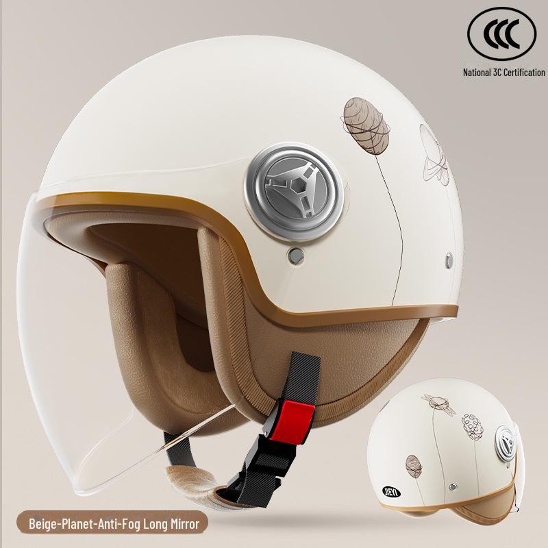 "Universal Retro Gray Motorcycle Helmet, 3C Certified for All Seasons"
