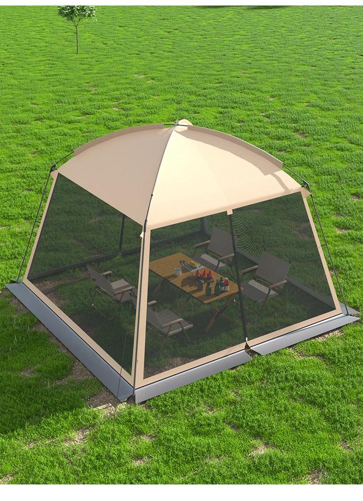 Tente de camping ombragée en maille d'extérieur avec répulsif anti-moustiques et abri rafraîchissant