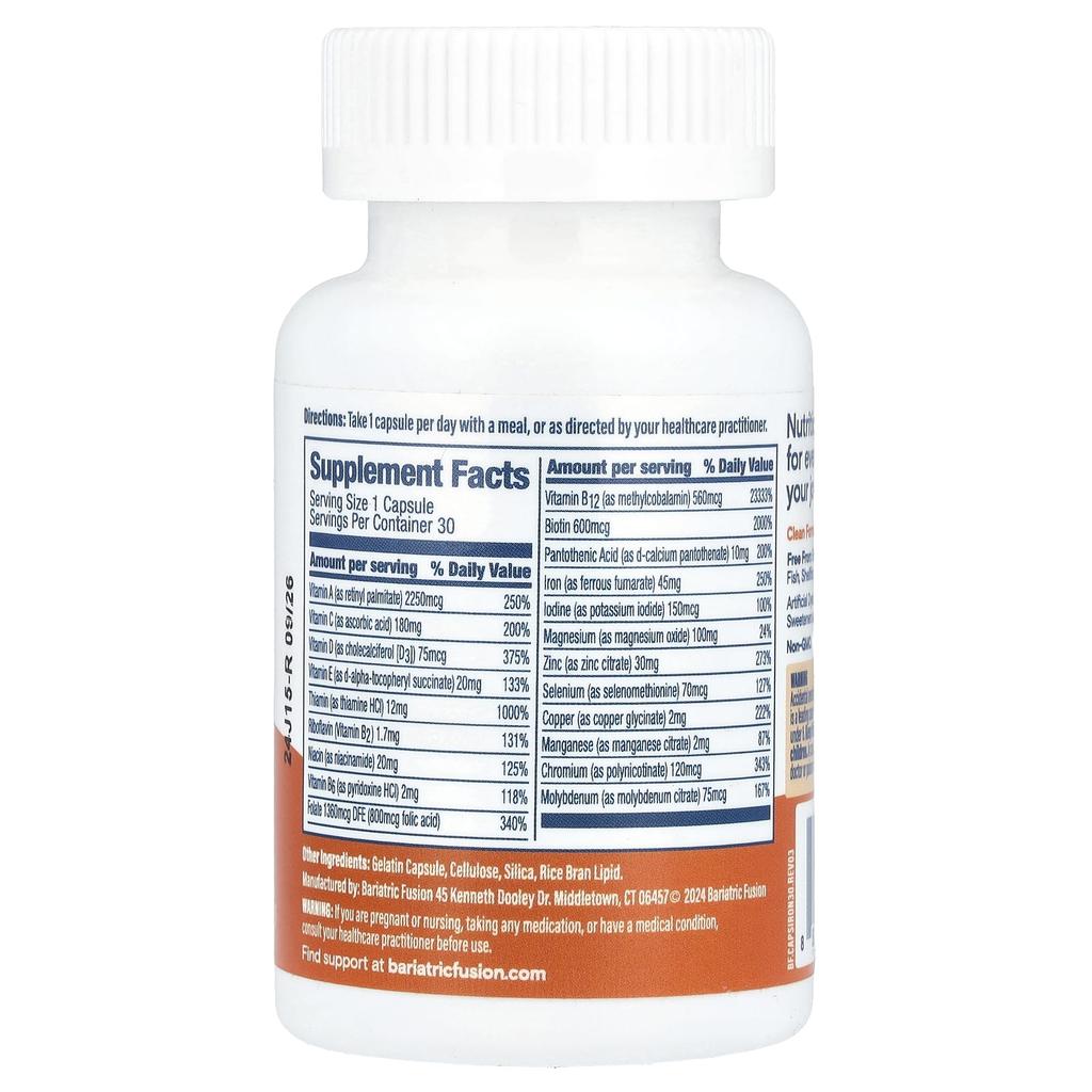 Multivitamin with Iron, 30 Capsules