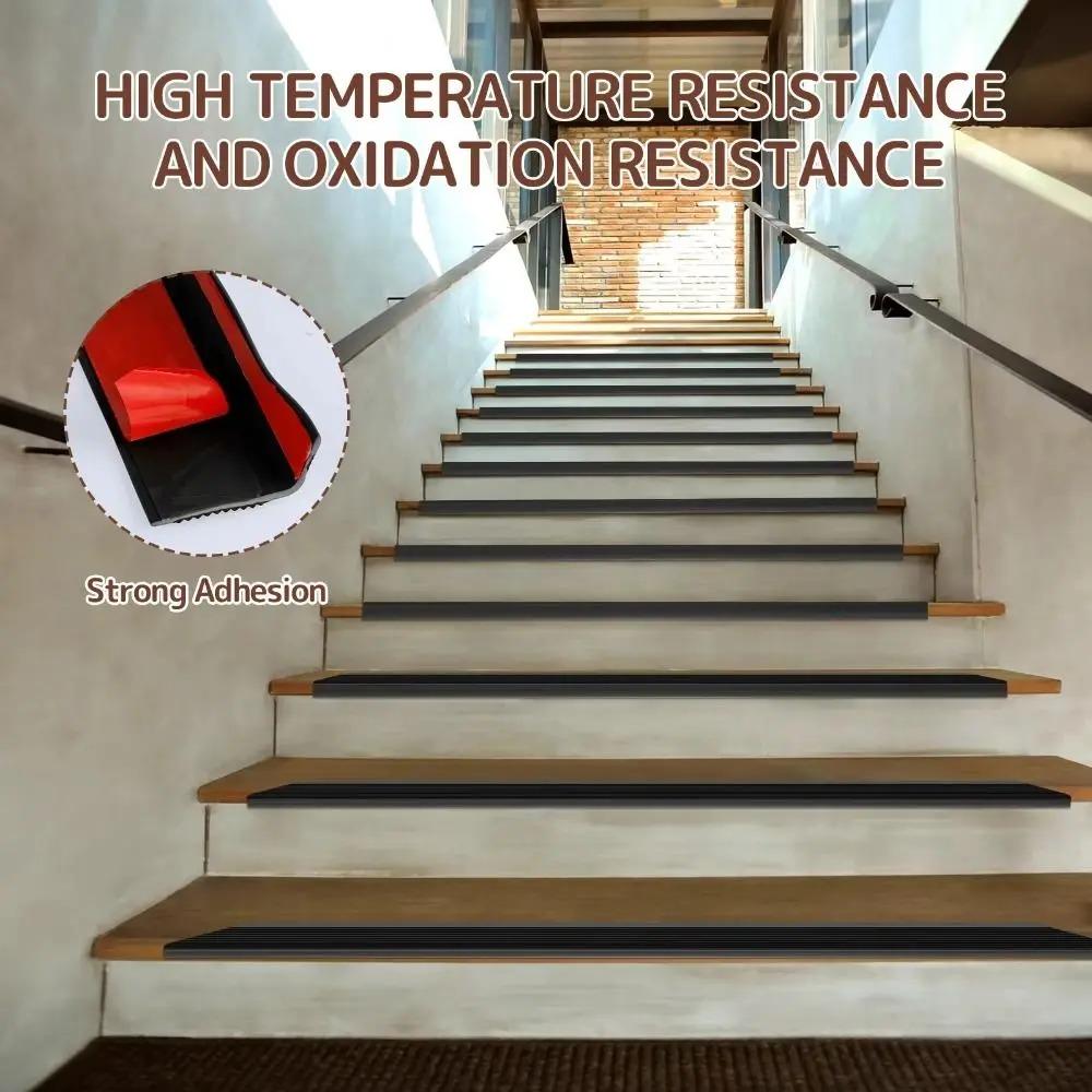 1 Stück 1/3 Meter Selbstklebendes Treppen-Anti-Rutsch-Band L-förmig Wasserdichte Rutschfeste Schutzstreifen PVC Treppenkantenleiste Zuhause Büro