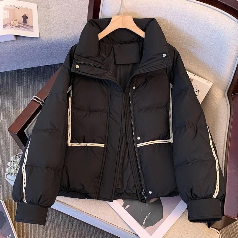 Off-season Women's New Korean Style Loose Stand-up Collar Cotton Coat Short Fashion Winter