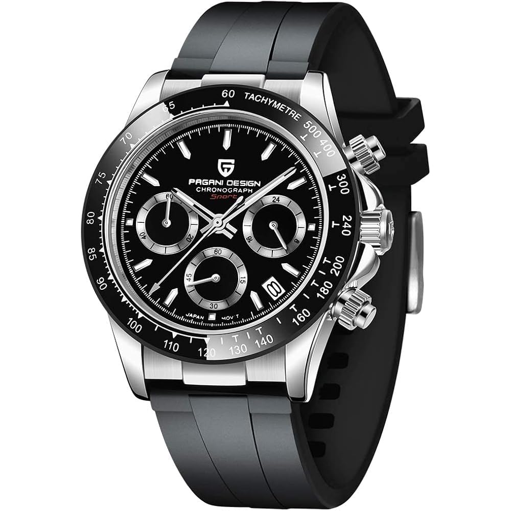 

Мужские часы PAGANI DESIGN Япония Кварцевый механизм SEIKO Хронограф Daytona с корпусом Водонепроницаемые Ce...