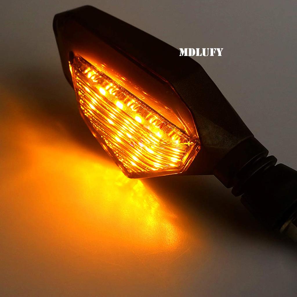 MDLUFY Motorrad-Blinker, 2 Farben, Universell einsetzbar, LED Sequenzieller Blinker, Fahrrad,