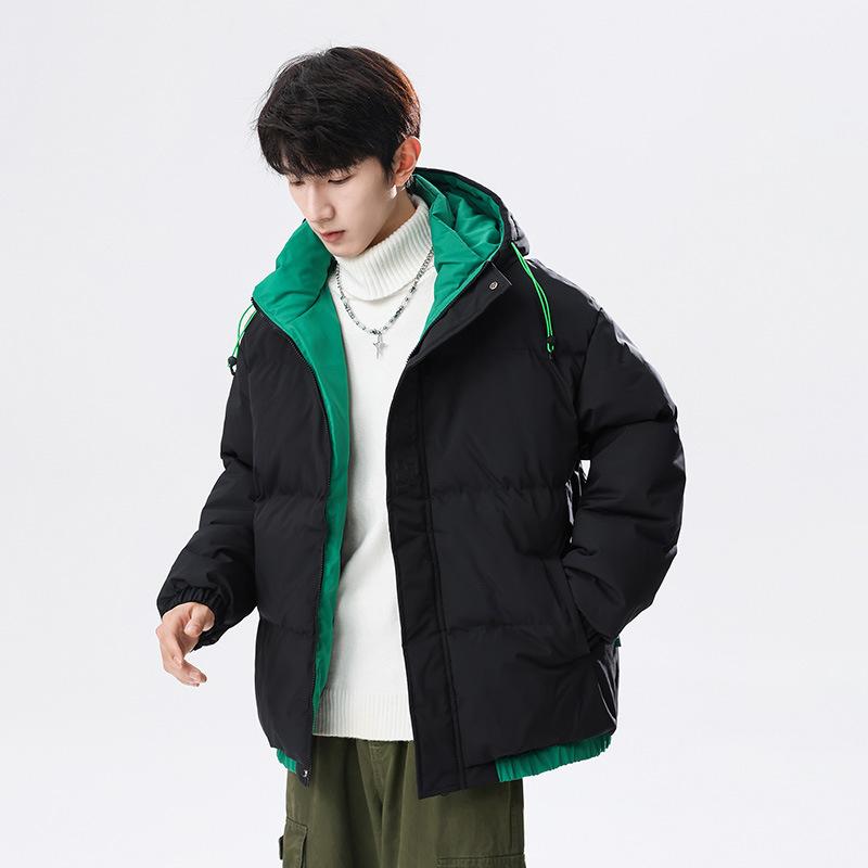 Winter Warm Hooded Jacket for Men Casual Windproof Coat Padded Thicken Parka Jackets Men's Quilted Full Zip Windbreaker Insulated Jackets with Hood