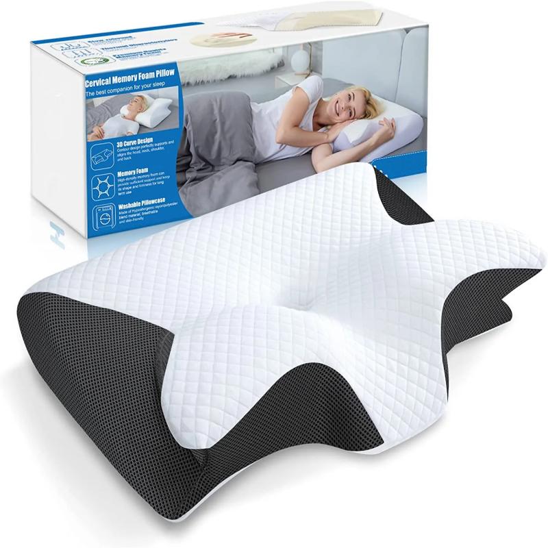 Memory Foam Pillows Butterfly Shaped Relaxing Rebound Comfort Memory Sleep Cervical Orthopedic Neck Pillow Massage Bed Pillow