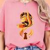 2026 New Cartoon   Women Simba Lion King Geometric Print Womens TShirt Easy Fashion Plus Size Short Sleeve