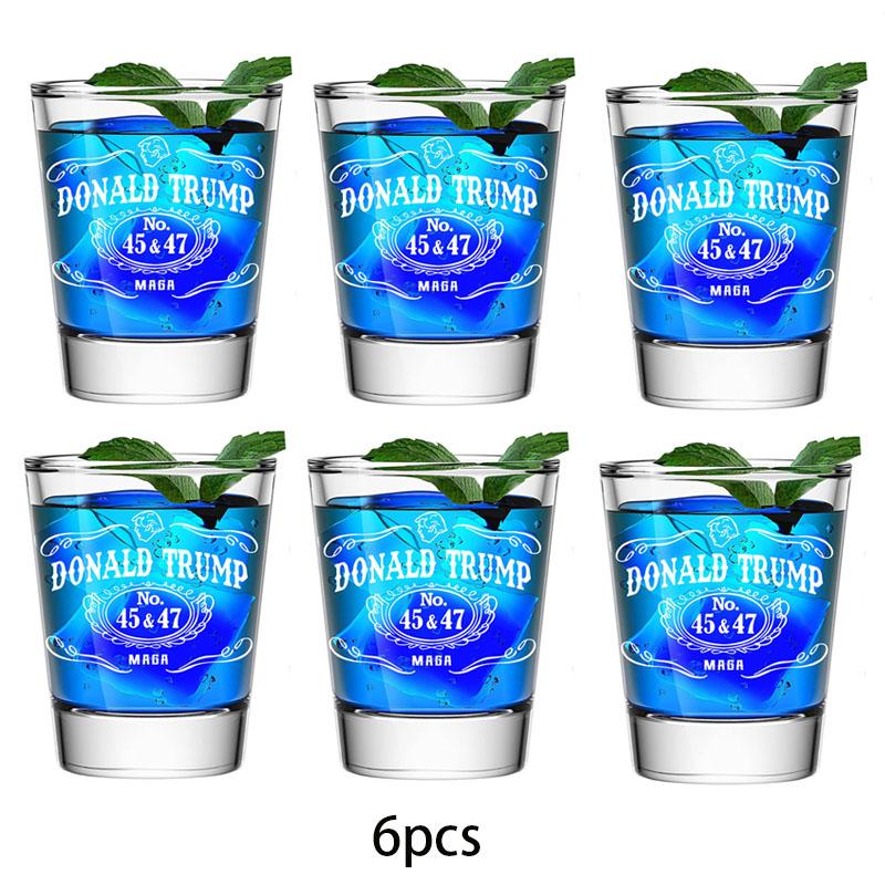 4/6ks Sada sklenic Trump 50ml Sada sklenic na tequilu Průhledná sklenice na lihoviny Sklenice na brandy Likér Kávová sada Dárek