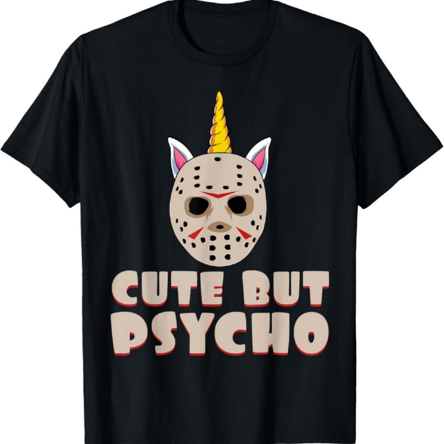 

Хэллоуин Череп Милый Но Психологичный Сладость Или Гадость Единорог Футболка XXXXXL чёрный