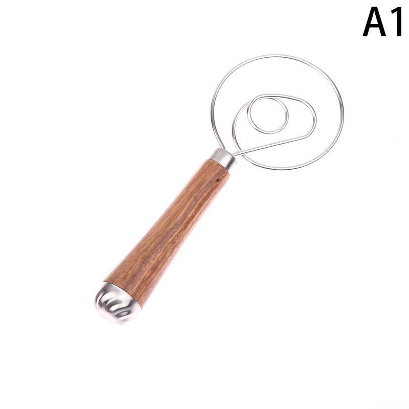 Dänischer Schneebesen mit Holzgriff, Rührstäbe für Eier und Sahne, Doppellöcher, Mehl, Kuchenrührer, Schneebesen, Küchen-Backutensilien