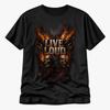 Live Loud Skull Guitar T Shirt Mens Rock Metal Biker Graphic Tee
