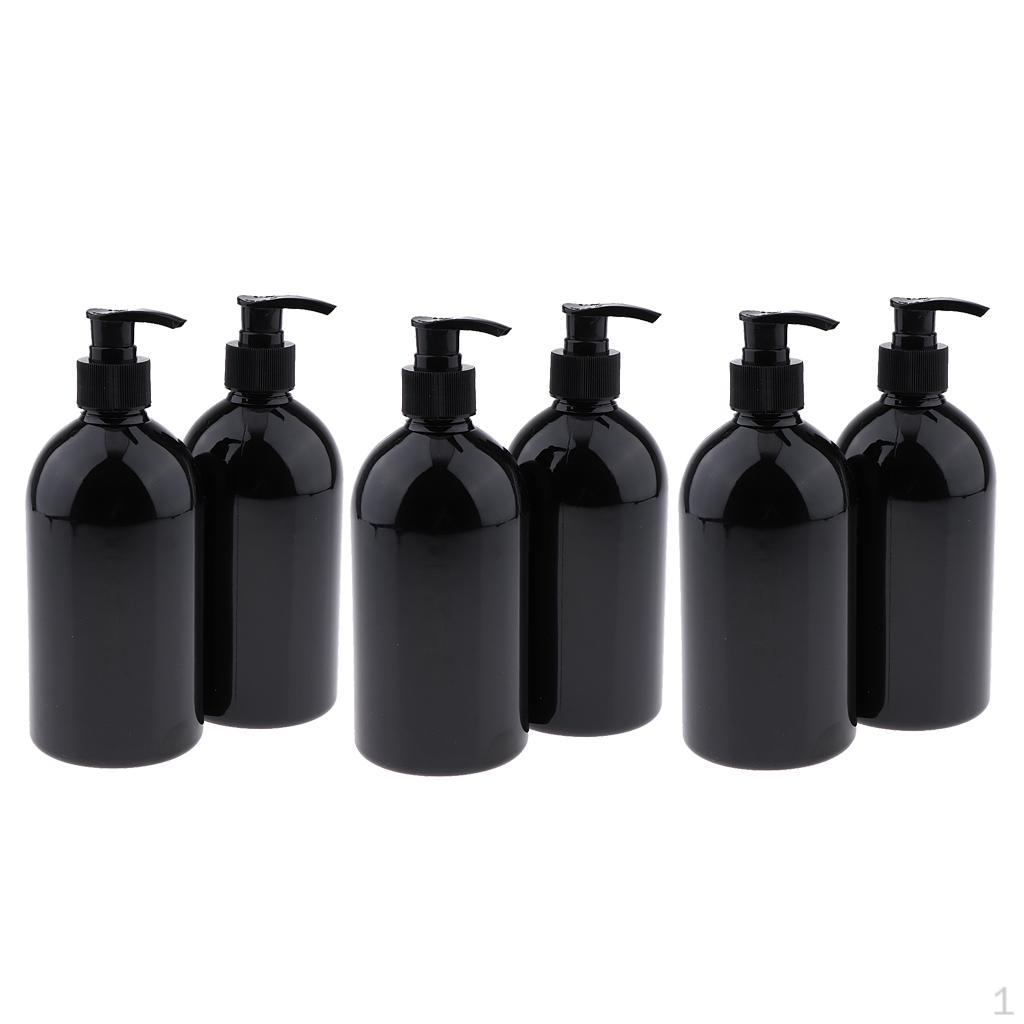 

Bulk 6 Refillable Liquid Soap and Lotion Dispenser Bottles with Pump oz