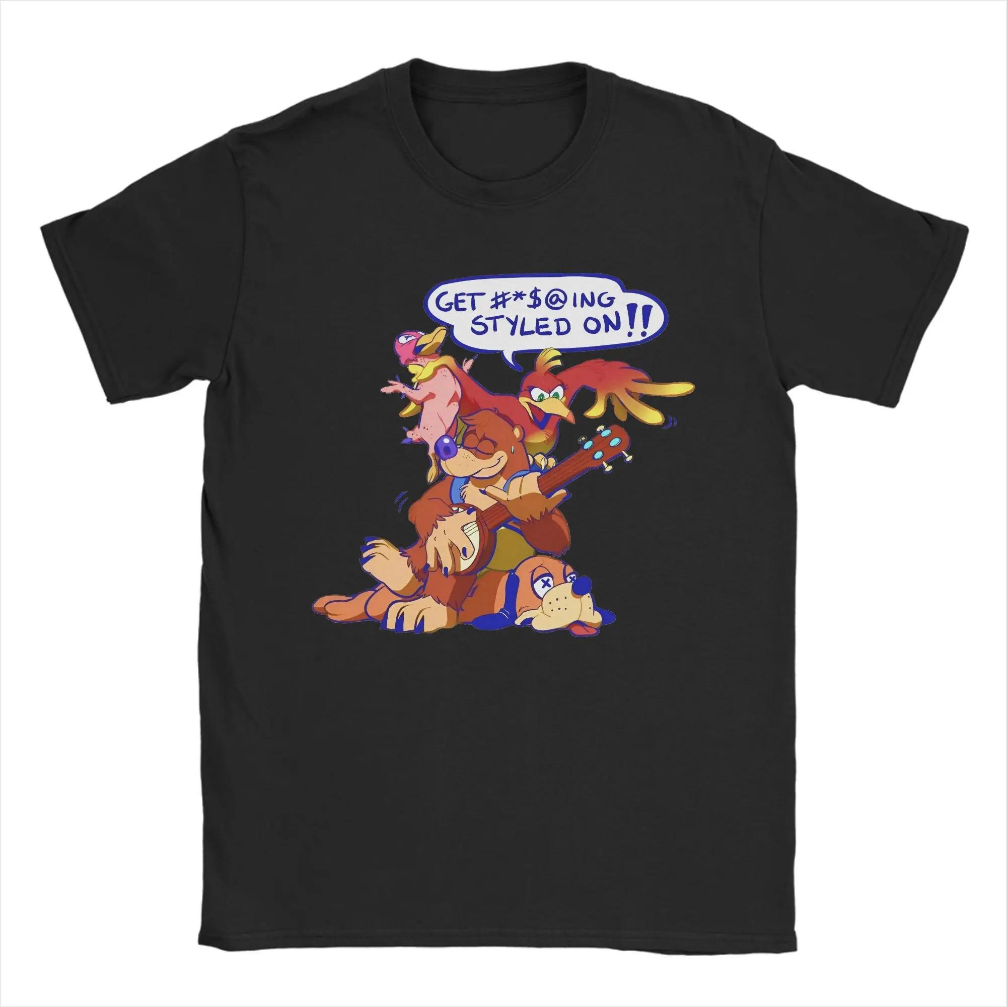 

Couple T Shirt Banjo Kazooie Game Funny T-Shirts Hipster Beach Tee Shirt Y2K Funny Print Cotton Best Selling Round Neck soft tee S