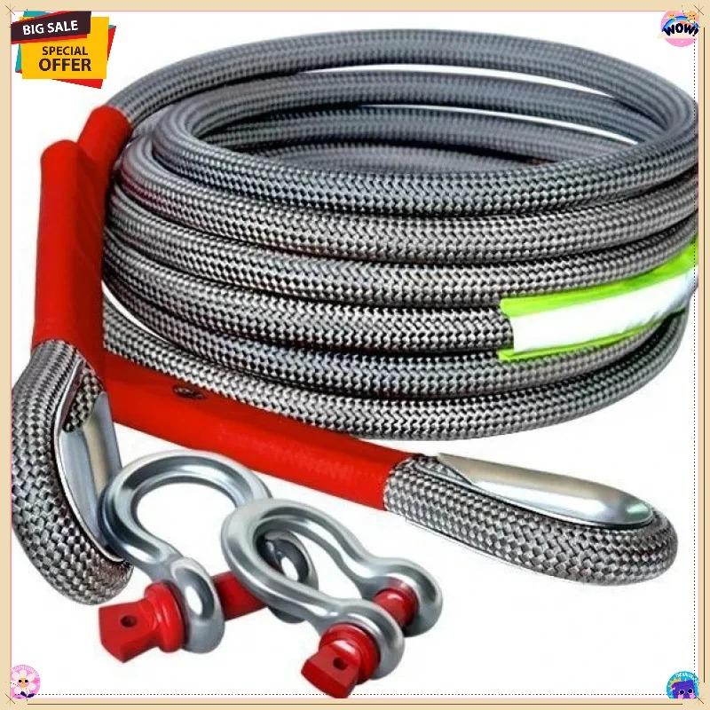 Heavy Duty Car Towing Rope 20 Ton Upgraded Anti-Wear Design Portable Off-Road Emergency Rescue Traction Belt