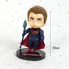 Q Avengers & Superman Ornaments: Spider-Man, Iron Man, Thor, Captain America Anime Cake Figures