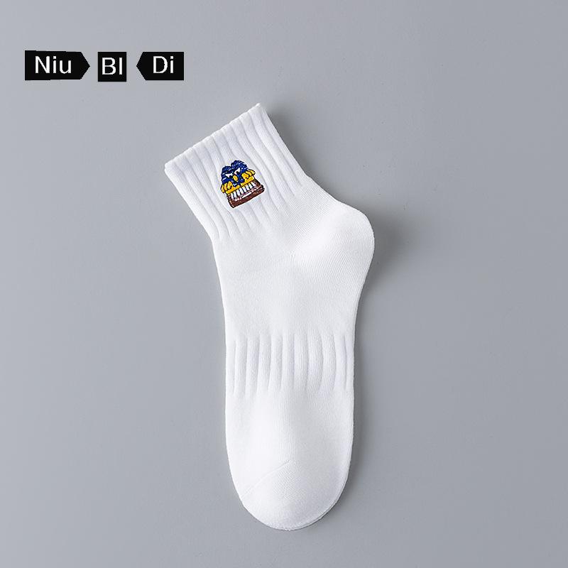 5 Pairs of Boys Summer Thin Deodorizing Cotton Sports Tube Socks