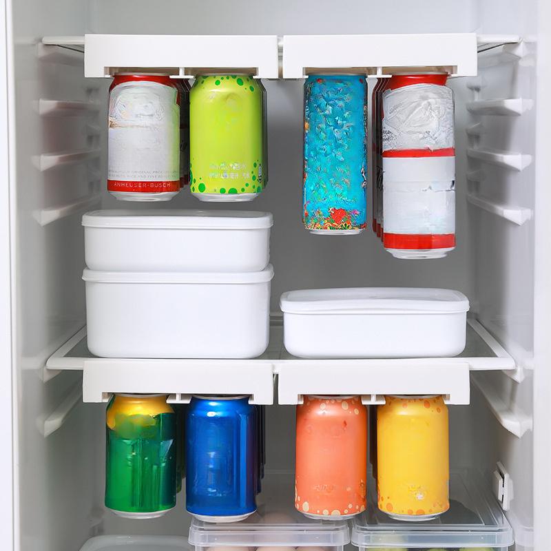 1 stk Kjøleskap Oppbevaringsskap Skuff Soda Boks Dispenser Drikkeholder Plast Matoppbevaringsstativ for Kjøleskapsskap Kjøkken
