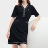 Fila Modern Heritage V-Neck Short Sleeve Dress Women Dresses F11W421316FNV