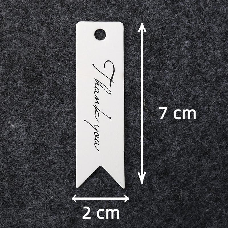 50-100pcs Gold Stamping Thank You Paper Card Tags Black White Black Handmade Gift Wrapping DIY Jewelry Packing Wholesale