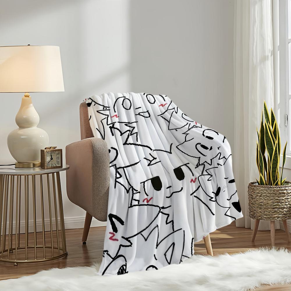 Cute Boykisser Silly Cat Blanket Soft Comfortable Nap Plush Suitable For Iiving Room Office Bedroom Birthday Home Kid Gift