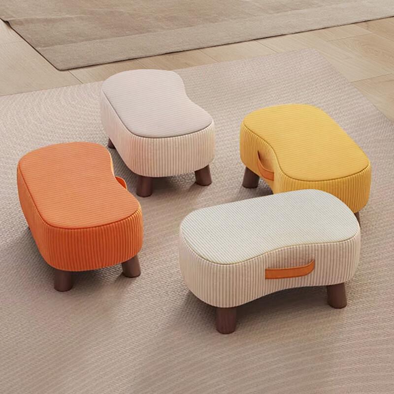 Padded Cat Scratch Fabric Ottoman Stool
